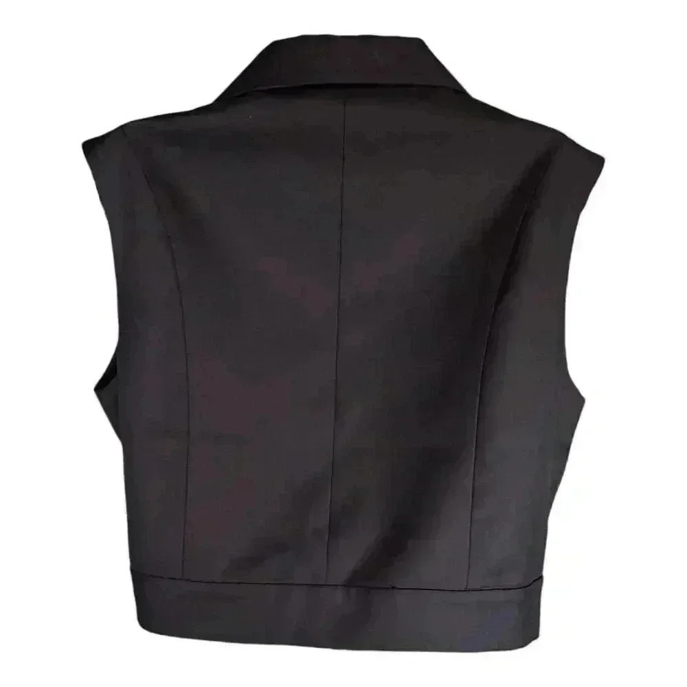 Anna Quan Sybil Vest Top Wool Black Women's 12 - Picture 3 of 8